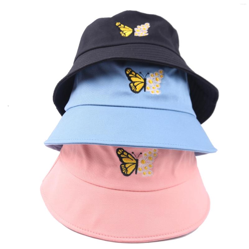 Berets Butterfly Flower Harajuku Fisherman's Hats Sunscreen Casual Beach Sun Cap Outdoor Unisex Bucket Hat Foldable Cotton Panama Caps, White
Berets Butterfly Flower Harajuku Fisherman's Hats Sunscreen Casual Beach Sun Cap Outdoor Unisex Bucket Hat Foldable Cotton Panama Caps, White