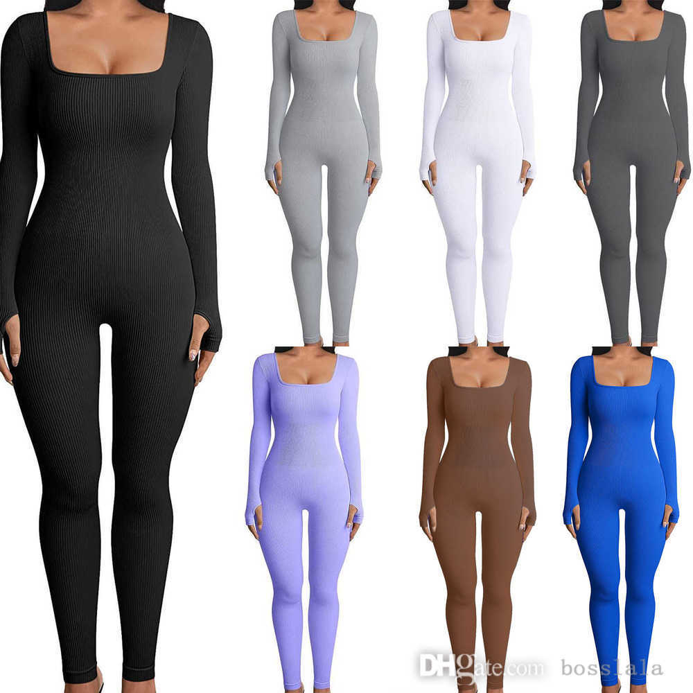 Designer Yoga Jumpsuits Women Sportwear Slim 2022 Autumn Clothing Solid Threaded Square Neck Hip Fitness Rompers, Black
Designer Yoga Jumpsuits Women Sportwear Slim 2022 Autumn Clothing Solid Threaded Square Neck Hip Fitness Rompers, Black
