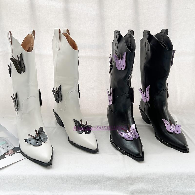 Boots Autumn Fashion Women's Shoes 3D Butterfly Thick Heel Mid-Boots Pointed Toe Sleeve Ankle, Picture shown
Boots Autumn Fashion Women's Shoes 3D Butterfly Thick Heel Mid-Boots Pointed Toe Sleeve Ankle, Picture shown