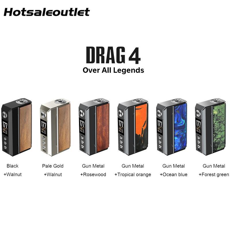 VOOPOO Drag 4 Mod 177W TC Mode Fit UFORCE-L Tank 18650 Battery Electtonic Cigarette 510 Thread Type-C Vaporizer Authentic
VOOPOO Drag 4 Mod 177W TC Mode Fit UFORCE-L Tank 18650 Battery Electtonic Cigarette 510 Thread Type-C Vaporizer Authentic