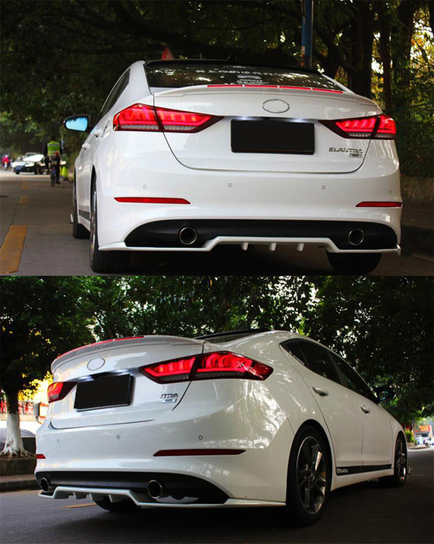 2 Colors LED Taillights for Elantra 20 16-20 20 DRL Turn Signal Lights Rear Brake Reversing Tail Light Assembly