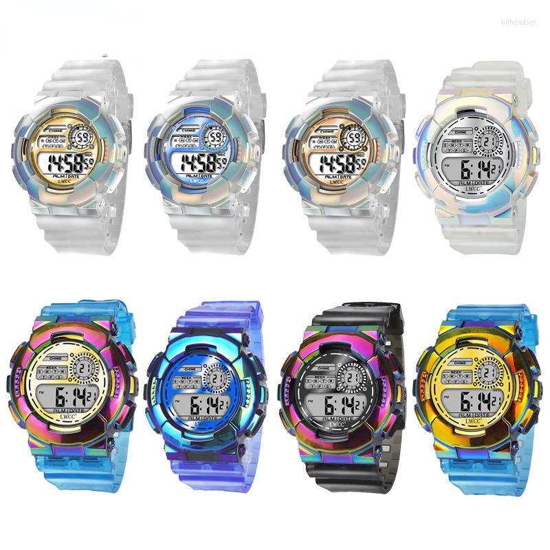 Wristwatches Transparent Gradient Color Electronic Watches For Men Women Children Fashion Sports Multi-function Water Resistant Wristwatch
Wristwatches Transparent Gradient Color Electronic Watches For Men Women Children Fashion Sports Multi-function Water Resistant Wristwatch