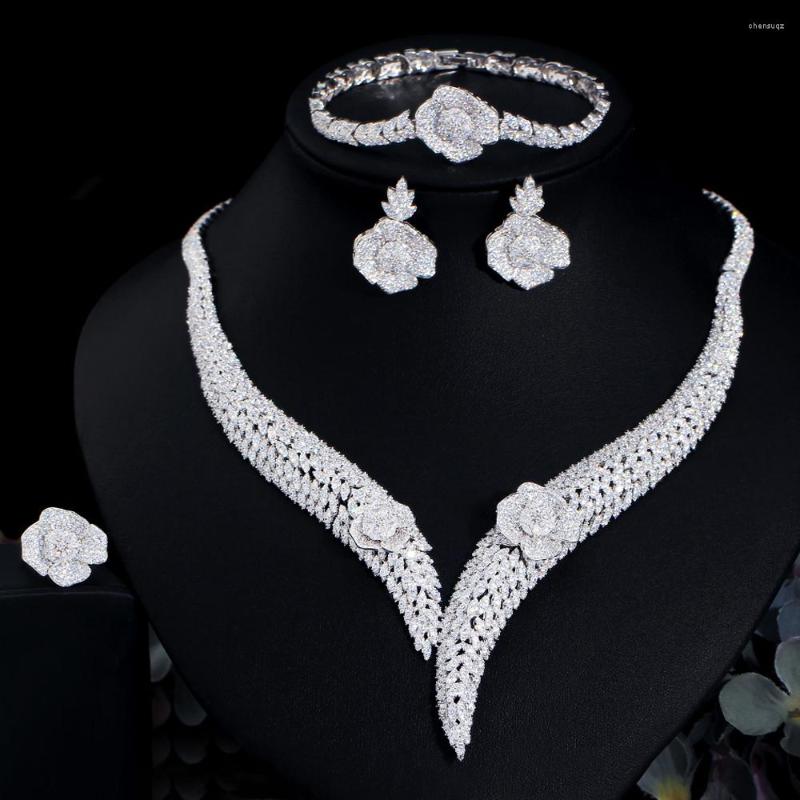 Necklace Earrings Set CWWZircons 4 Pcs Full Dubai Cubic Zirconia Pave Flower Bridal Big Luxury Wedding Costume For Women T677, Picture shown
Necklace Earrings Set CWWZircons 4 Pcs Full Dubai Cubic Zirconia Pave Flower Bridal Big Luxury Wedding Costume For Women T677, Picture shown
