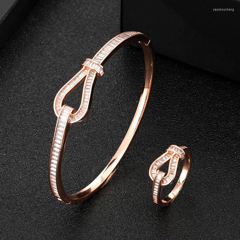 Necklace Earrings Set Zlxgirl High Quality Rose Gold Color Zirconia Wedding Bangle With Ring 2pc Bridal Jewelry Brand Women's Fashion, Picture shown
Necklace Earrings Set Zlxgirl High Quality Rose Gold Color Zirconia Wedding Bangle With Ring 2pc Bridal Jewelry Brand Women's Fashion, Picture shown