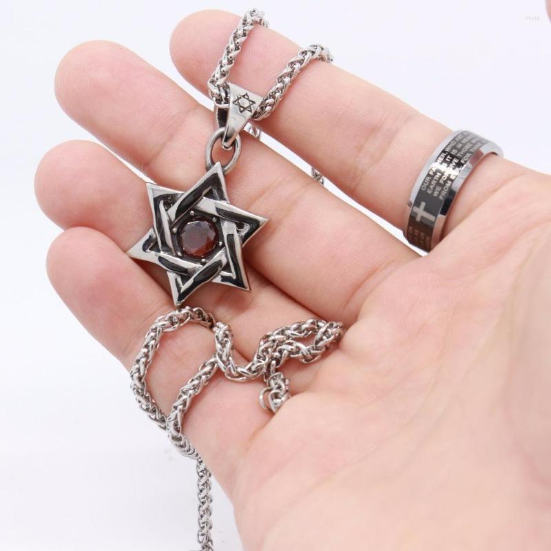 Pendant Necklaces Women Pentagram 316 Stainless Steel Red Rhinestone Inlaied Anti-Silver Jewelry
Pendant Necklaces Women Pentagram 316 Stainless Steel Red Rhinestone Inlaied Anti-Silver Jewelry