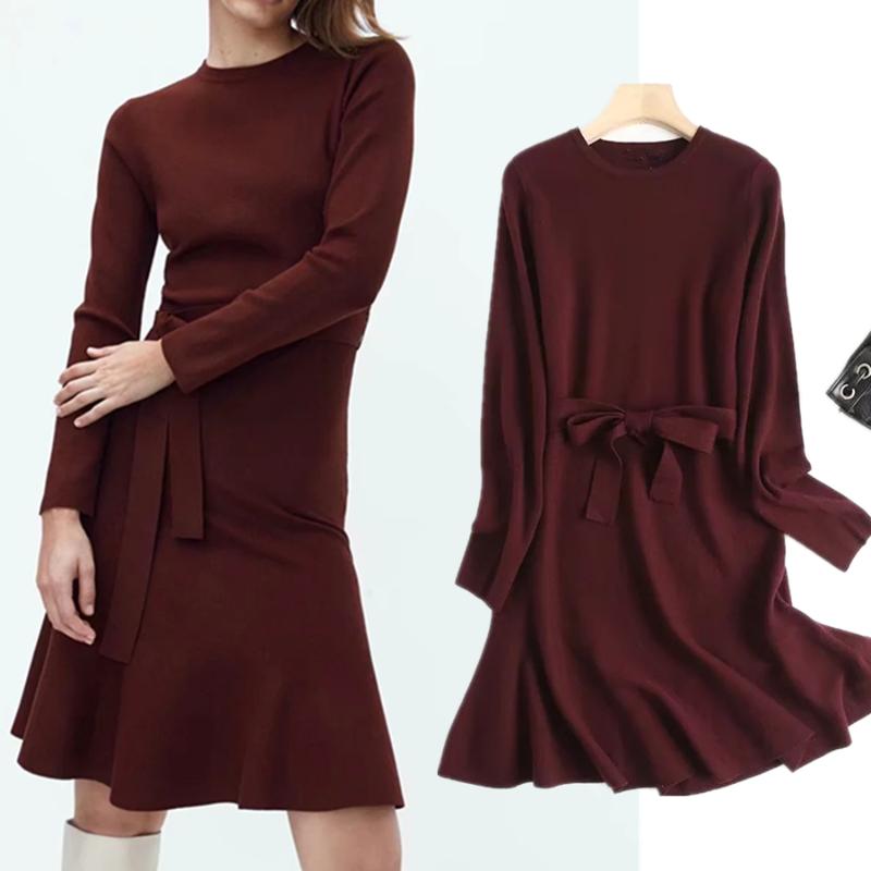 Casual Dresses Jenny&Dave Simple Winter Vestidos Fashion Modern Sheath Dress Women England Style Office Lady Knitted Mini, Claret
Casual Dresses Jenny&Dave Simple Winter Vestidos Fashion Modern Sheath Dress Women England Style Office Lady Knitted Mini, Claret
