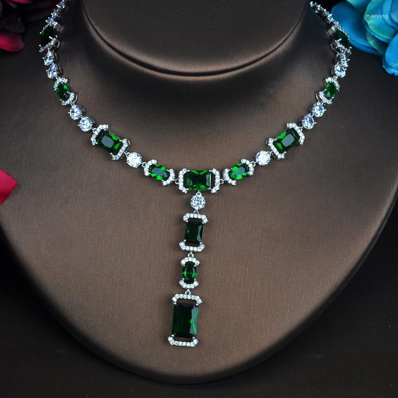 Necklace Earrings Set Fashion Briliant For Women Luxury Green CZ Wedding Dress Accessories Party Show Wholesale N-464, Picture shown
Necklace Earrings Set Fashion Briliant For Women Luxury Green CZ Wedding Dress Accessories Party Show Wholesale N-464, Picture shown