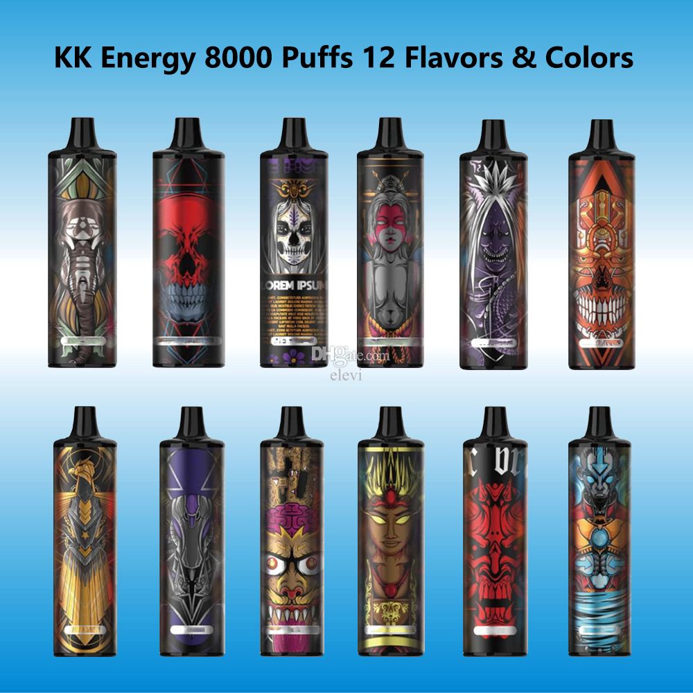 Disposable Vape KK energy 8000 puffs Pod E Cigarette 650mah battery 16ml pre-filled pods device Mesh coil 100% Original 12 colors rechargeable vaporizer pen
Disposable Vape KK energy 8000 puffs Pod E Cigarette 650mah battery 16ml pre-filled pods device Mesh coil 100% Original 12 colors rechargeable vaporizer pen