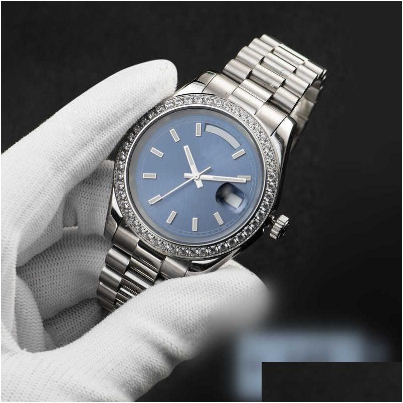 Wristwatches Matic Mechanical Mens Watches 41Mm Bezel Stainless Steel Women Diamond Watch Lady Waterproof Luminous Wristwatches Gift Dhjql, 16 
Wristwatches Matic Mechanical Mens Watches 41Mm Bezel Stainless Steel Women Diamond Watch Lady Waterproof Luminous Wristwatches Gift Dhjql, 16
