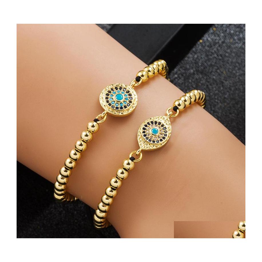 Charm Bracelets Fashion Jewelry Copper Gold Plated Zircon Glaze Evil Eye Bracelet Blue Eyes Adjustable Hand Rope Bracelets Drop Deliv Dhd9S
Charm Bracelets Fashion Jewelry Copper Gold Plated Zircon Glaze Evil Eye Bracelet Blue Eyes Adjustable Hand Rope Bracelets Drop Deliv Dhd9S