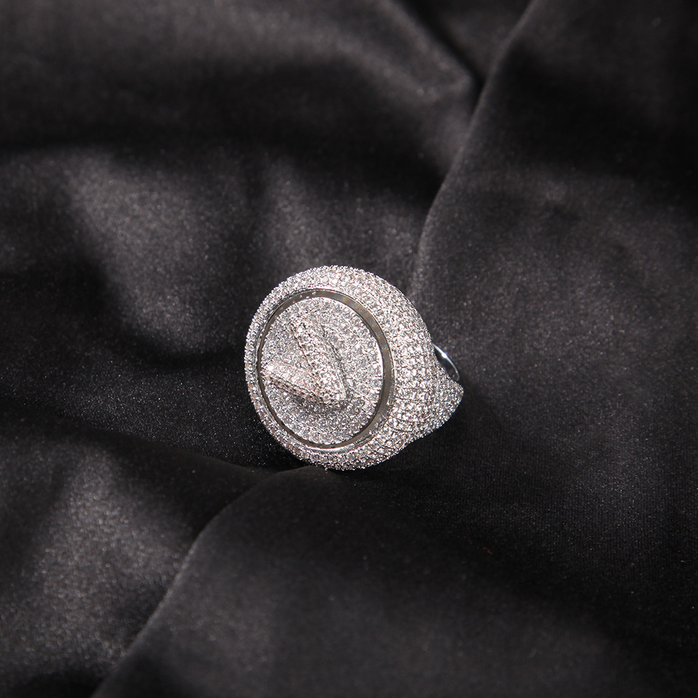 Hip Hop Customizable Rotating Letter Ring with Side Stones: 18K Gold Plated Men's Jewelry Gift
Hip Hop Customizable Rotating Letter Ring with Side Stones: 18K Gold Plated Men's Jewelry Gift