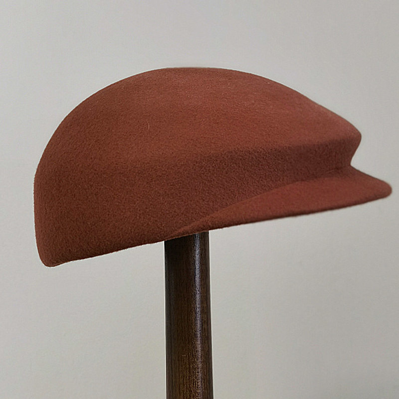 Berets Men Women Seamless Wool Warm Short Brim Winter Hats Flat Ivy Visor sboy Hat Cabbie Cap 221130