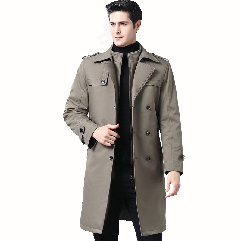 Men's trench coats European Style casual Autumn Winter outwear Male thick long Overcoat liner detachable Manteau Homme, Black
Men's trench coats European Style casual Autumn Winter outwear Male thick long Overcoat liner detachable Manteau Homme, Black