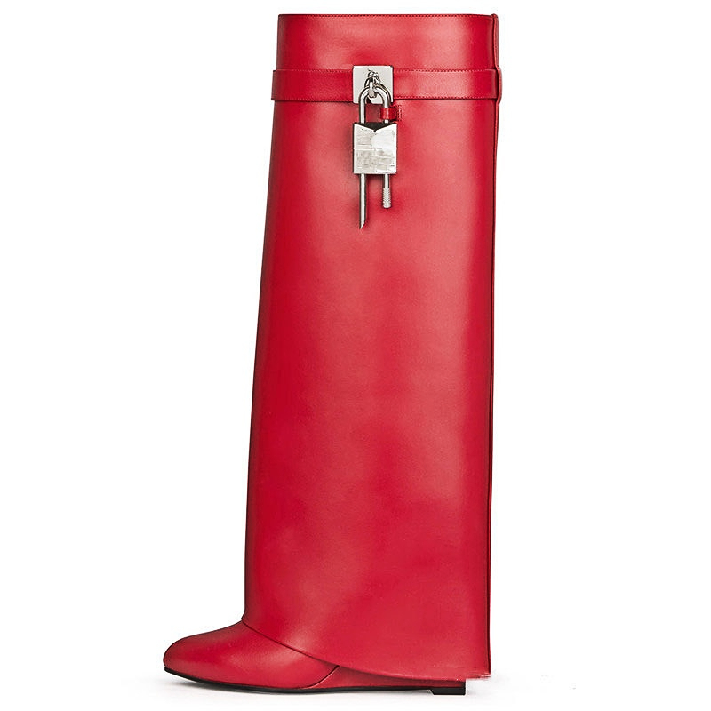 Luxurious Design Europe and America Autumn and Winter New Style Large Waist Lock Buckle Round Head Long Women's Boots Leather Boots Wedge Heel Knight Boots, Shoe box transportation
Luxurious Design Europe and America Autumn and Winter New Style Large Waist Lock Buckle Round Head Long Women's Boots Leather Boots Wedge Heel Knight Boots, Shoe box transportation