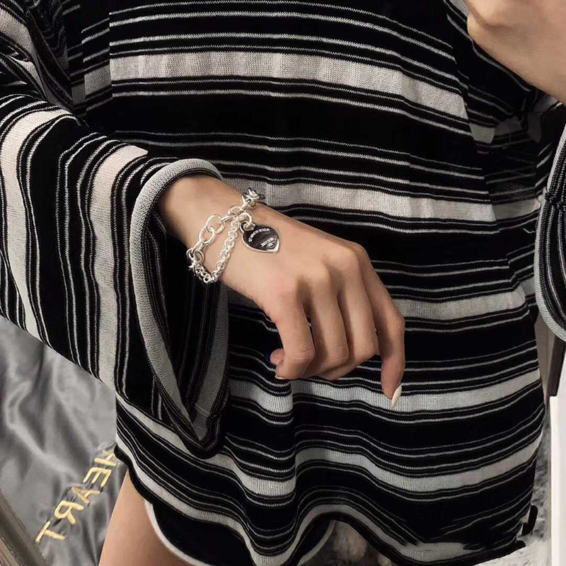 Bracelet For Women 925 Sterling Silver Heart-shaped Pendant O-shaped Chain High Quality Luxury Brand Jewelry Girlfriend Gift Co blue box T party cuban link bracelet
Bracelet For Women 925 Sterling Silver Heart-shaped Pendant O-shaped Chain High Quality Luxury Brand Jewelry Girlfriend Gift Co blue box T party cuban link bracelet
