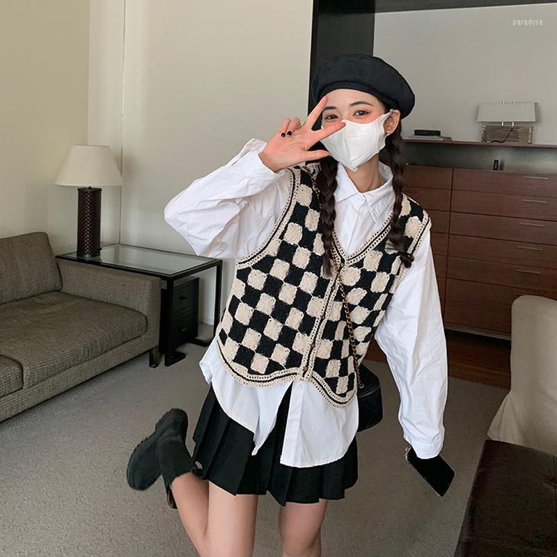 Women's Vests Women's Design Sense Crochet Plaid Cardigan Vest Knitted Women Korean Loose Cropped, Black and white grid
Women's Vests Women's Design Sense Crochet Plaid Cardigan Vest Knitted Women Korean Loose Cropped, Black and white grid