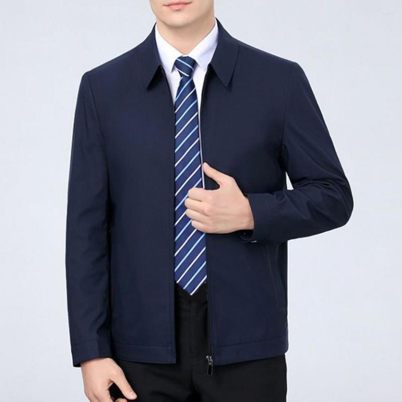 Men's Jackets Stylish Elderly Coat Turndown Collar Pockets Autumn Pure Color Slim-fitting, Black
Men's Jackets Stylish Elderly Coat Turndown Collar Pockets Autumn Pure Color Slim-fitting, Black
