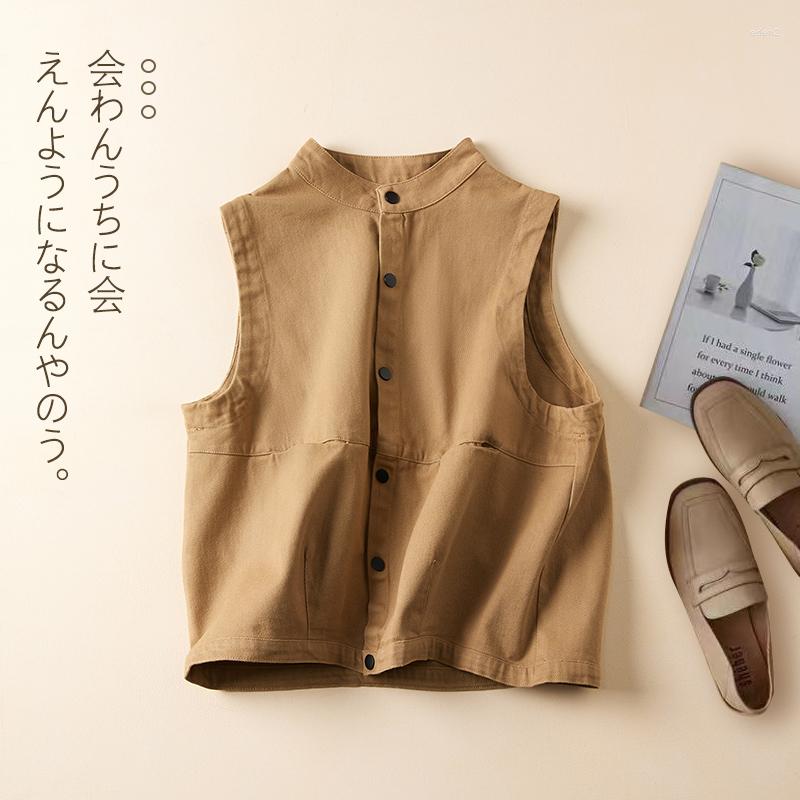 Women's Vests 2022 Arrival Spring Summer Women Casual O-neck Single Breasted Vest Pocket Patchwork Cotton Denim Outerwear & Coats V767, Black
Women's Vests 2022 Arrival Spring Summer Women Casual O-neck Single Breasted Vest Pocket Patchwork Cotton Denim Outerwear & Coats V767, Black