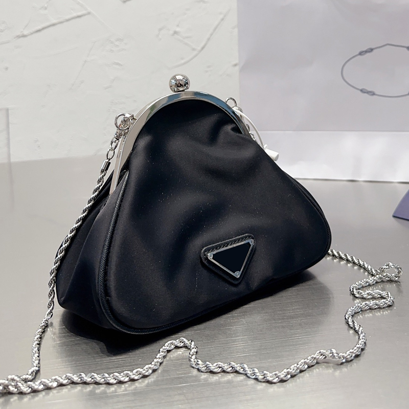 Designer Women Nylon Kiss Lock Triangle Shoulder Bag Italy Milano Luxury Brand P Soft Cloud Mini Clip Crossbody Handbag Lady Chain Strap Evening Cosmetic Clutch Bag, Blue
Designer Women Nylon Kiss Lock Triangle Shoulder Bag Italy Milano Luxury Brand P Soft Cloud Mini Clip Crossbody Handbag Lady Chain Strap Evening Cosmetic Clutch Bag, Blue