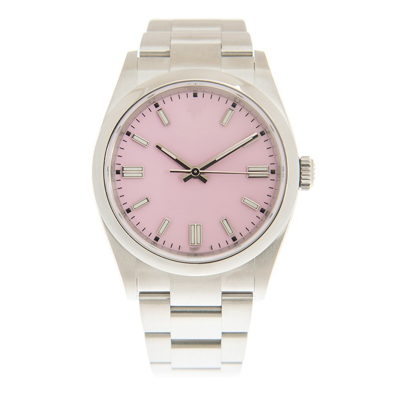 40mm Women's Watches Pink Yellow Automatic Mechanical Crescent Bezel Stainless Steel Wristwatch, Add sapphire
40mm Women's Watches Pink Yellow Automatic Mechanical Crescent Bezel Stainless Steel Wristwatch, Add sapphire