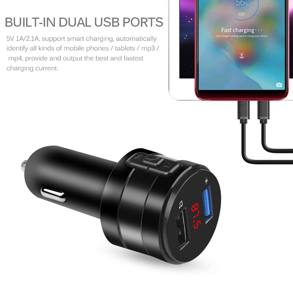 Bluetooth FM Transmitter MP3 Player Handsfree Car Kit 3.1A Dual USB Charger Power Adapter For Car DVR Radio Car Accessories
Bluetooth FM Transmitter MP3 Player Handsfree Car Kit 3.1A Dual USB Charger Power Adapter For Car DVR Radio Car Accessories