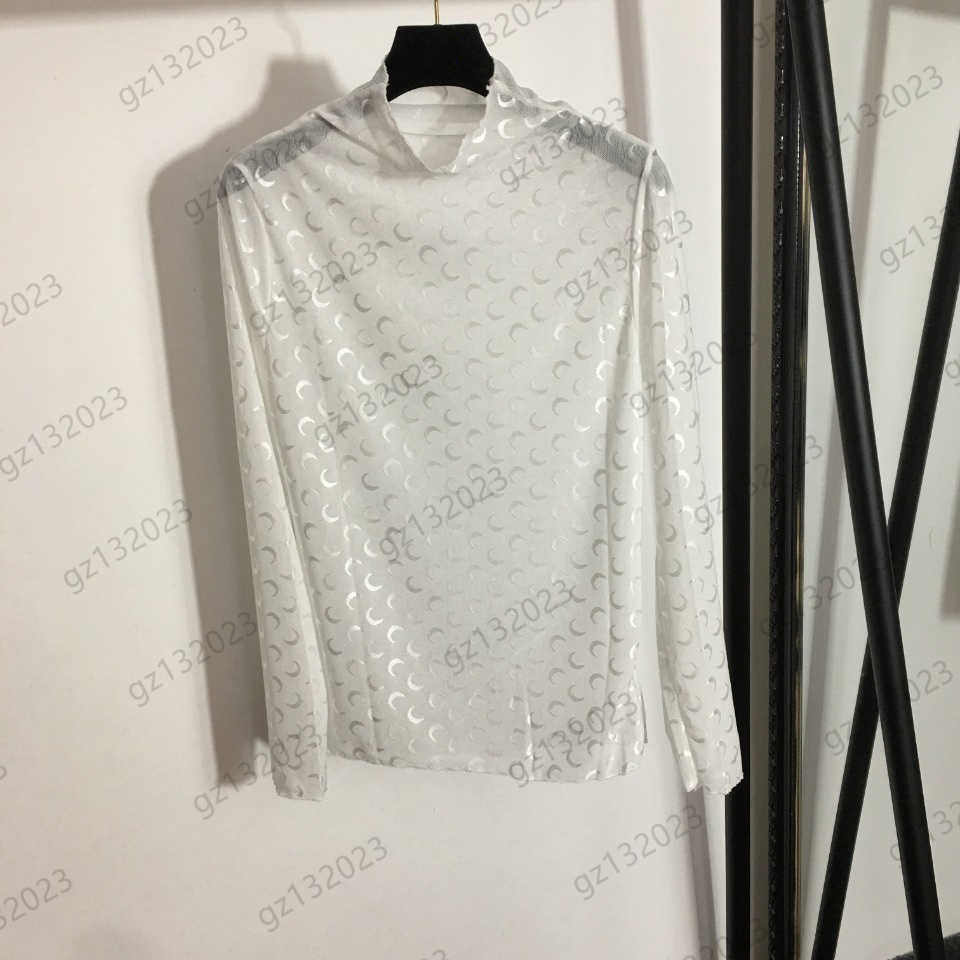 Womens Clothes T-Shirts Moon Jacquards Half High Neck Long Sleeves Pullovers Tops Net Yarn Sexy See-through Style Undershirt Fashion Joker Women Apparel 2 Colors
Womens Clothes T-Shirts Moon Jacquards Half High Neck Long Sleeves Pullovers Tops Net Yarn Sexy See-through Style Undershirt Fashion Joker Women Apparel 2 Colors