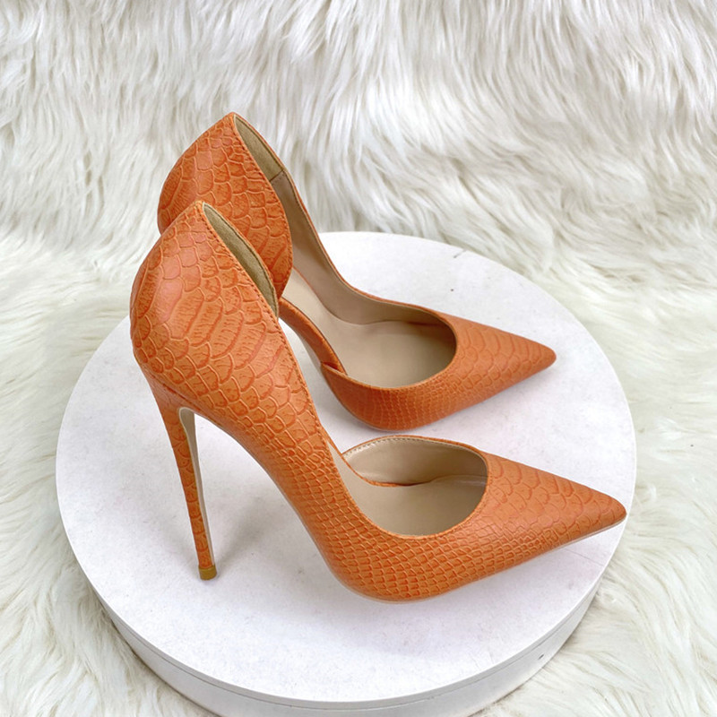 Orange Snake Pattern Cutouts Sexy Heels Shoes for Women Pointed Toe 12cm/10cm Stiletto Heel Runway Dress Shoes Luxury Brand Red Bottom Side Empty Sandals, Heel 12cm
Orange Snake Pattern Cutouts Sexy Heels Shoes for Women Pointed Toe 12cm/10cm Stiletto Heel Runway Dress Shoes Luxury Brand Red Bottom Side Empty Sandals, Heel 12cm