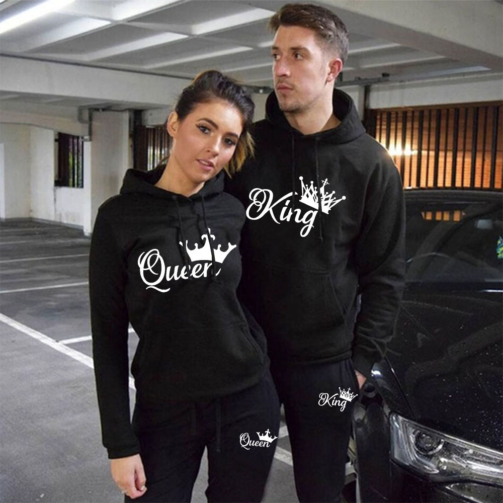 Men' Tracksuits Fashion Spring Autumn Sweatsuits for Men Women Sportwear Set King or Queen Printed Couple Suits 2PCS Hoodie and Pants -4XL 221202, Black king 1 set
Men' Tracksuits Fashion Spring Autumn Sweatsuits for Men Women Sportwear Set King or Queen Printed Couple Suits 2PCS Hoodie and Pants -4XL 221202, Black king 1 set