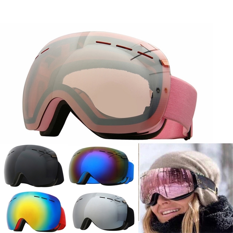 Ski Goggles Women Men Double Lens AntiFog ing Mask Accesories Snowboard Glasses Eyewear Pink UV Windproof Big Snow 221130
Ski Goggles Women Men Double Lens AntiFog ing Mask Accesories Snowboard Glasses Eyewear Pink UV Windproof Big Snow 221130