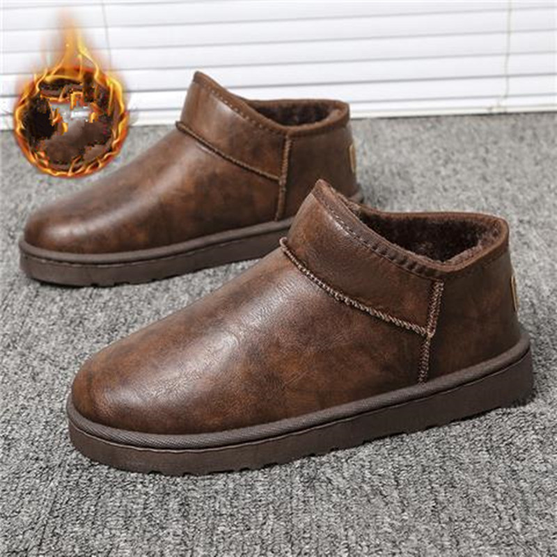Winter Leather Boots For Men With Waterproof And Fleece Thick Soles Outdoor Comfort Warmth And Leisure Size 39-45, Brown
Winter Leather Boots For Men With Waterproof And Fleece Thick Soles Outdoor Comfort Warmth And Leisure Size 39-45, Brown
