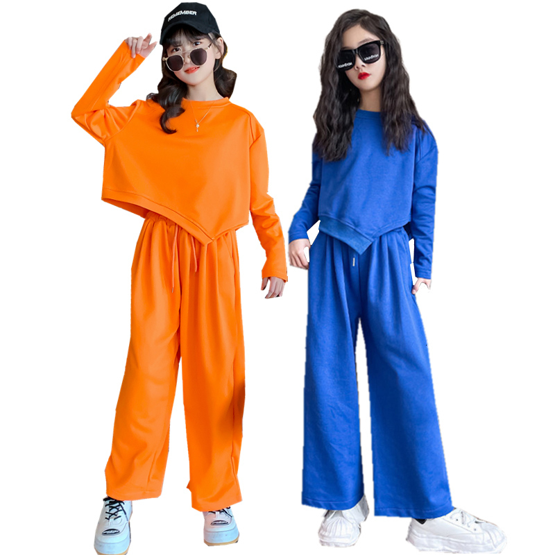 Clothing Sets Girls Irregular Sports Set Sweatshirt and Wide Leg Pants Two Pieces Suit Spring Kids Clothes Casual School Tracksuit 221130, Blue
Clothing Sets Girls Irregular Sports Set Sweatshirt and Wide Leg Pants Two Pieces Suit Spring Kids Clothes Casual School Tracksuit 221130, Blue