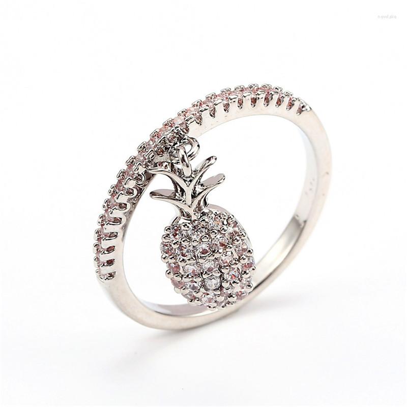Wedding Rings Unique Female Small Fruit Pendant Ring Crystal Minimalist White Zircon Stone Gold Silver Color For Women
Wedding Rings Unique Female Small Fruit Pendant Ring Crystal Minimalist White Zircon Stone Gold Silver Color For Women