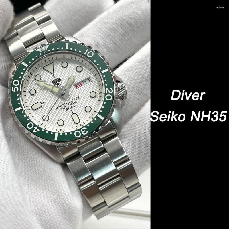 Wristwatches TUEDIX Brand 300M Waterproof Selfwinding Men Watch White Chapter Ring NH36A Movement Unidirectional Bezel Lume Hand, Grey
Wristwatches TUEDIX Brand 300M Waterproof Selfwinding Men Watch White Chapter Ring NH36A Movement Unidirectional Bezel Lume Hand, Grey