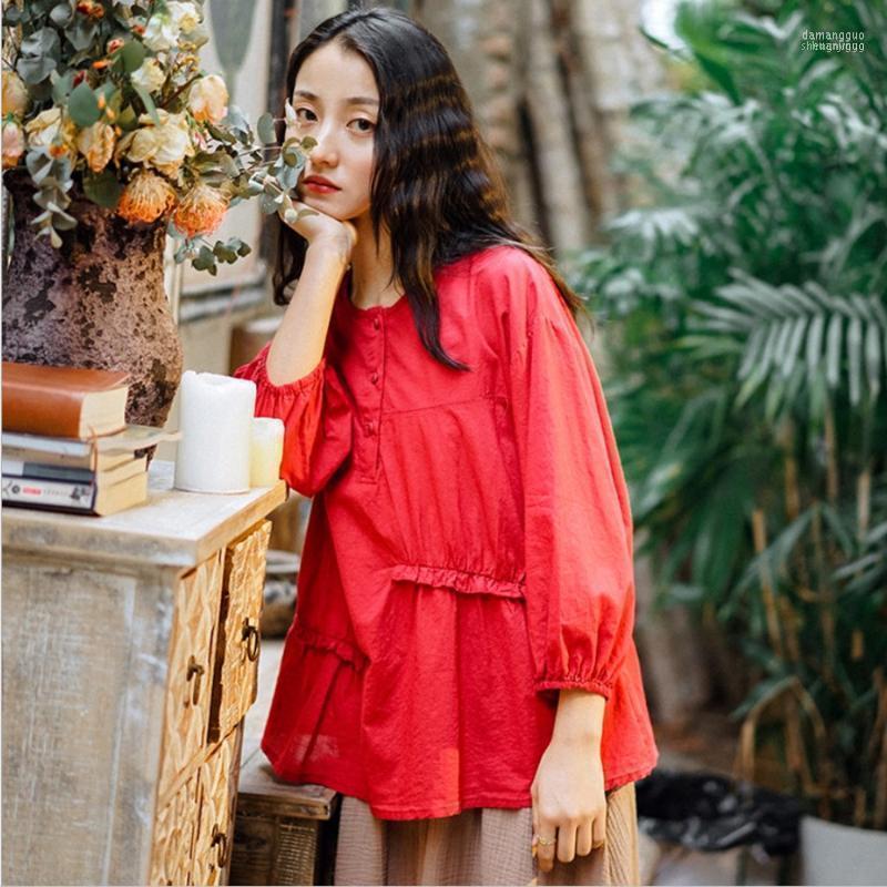 Women's Blouses Cotton Loose Frilled Ruffled Sweet Blouse Women Solid Long Sleeve Tops Pullovershirt 2012 Spring Summer Women's &, Green
Women's Blouses Cotton Loose Frilled Ruffled Sweet Blouse Women Solid Long Sleeve Tops Pullovershirt 2012 Spring Summer Women's &, Green