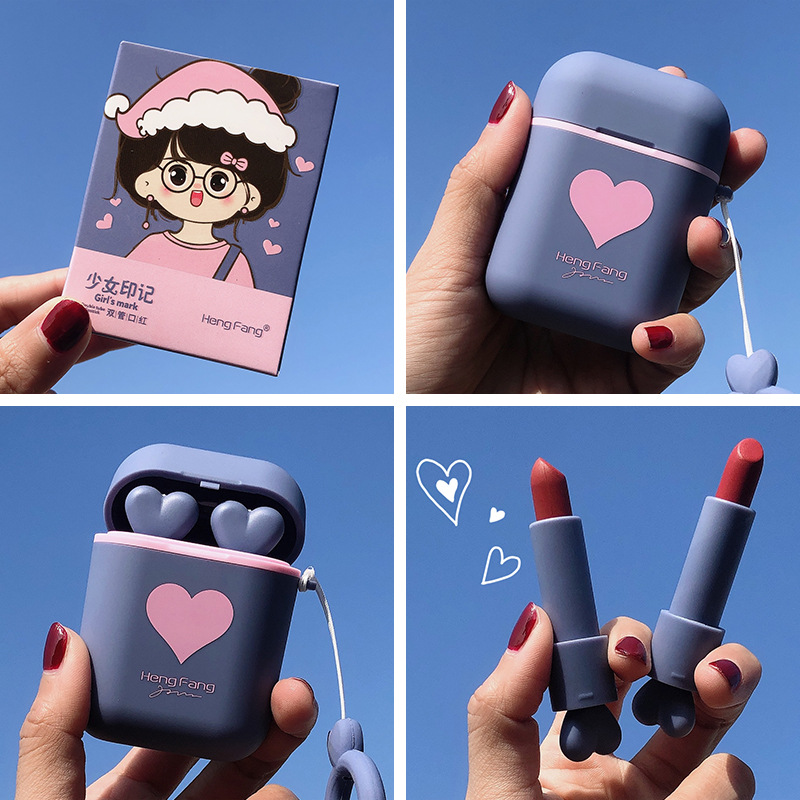Mini Matte Cute Lipstick Solid Lip Gloss Women Girls Double Tube Chain Bag Waterproof Lasting Nude Lip Stick Portable Lipstick P, N0.1
Mini Matte Cute Lipstick Solid Lip Gloss Women Girls Double Tube Chain Bag Waterproof Lasting Nude Lip Stick Portable Lipstick P, N0.1