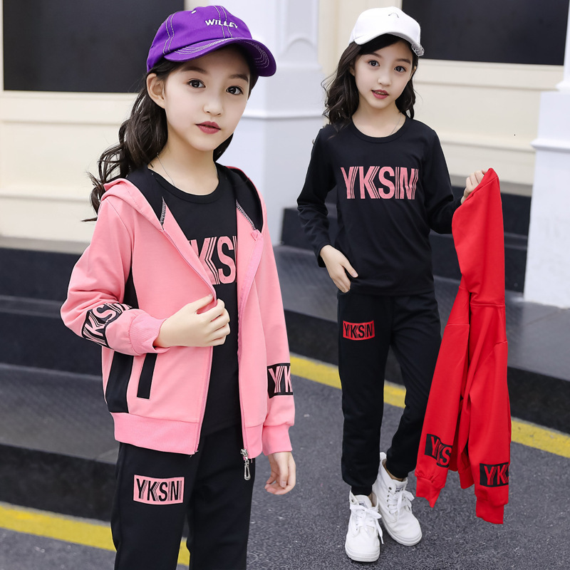 Clothing Sets Sports Suit for Girls 3PCS Set Children Clothes Cotton Hoodie T shirts Pants Kids Tracksuit 5 6 7 8 9 10 12 Years 221130, Black
Clothing Sets Sports Suit for Girls 3PCS Set Children Clothes Cotton Hoodie T shirts Pants Kids Tracksuit 5 6 7 8 9 10 12 Years 221130, Black