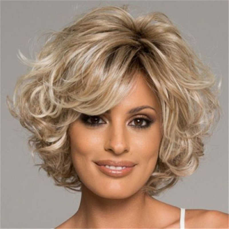 Hair Synthetic Wigs Wig Women's Fluffy Short Curly Chemical Fiber Headgear Net Red Light Gold Deep 1201, Picture color
Hair Synthetic Wigs Wig Women's Fluffy Short Curly Chemical Fiber Headgear Net Red Light Gold Deep 1201, Picture color