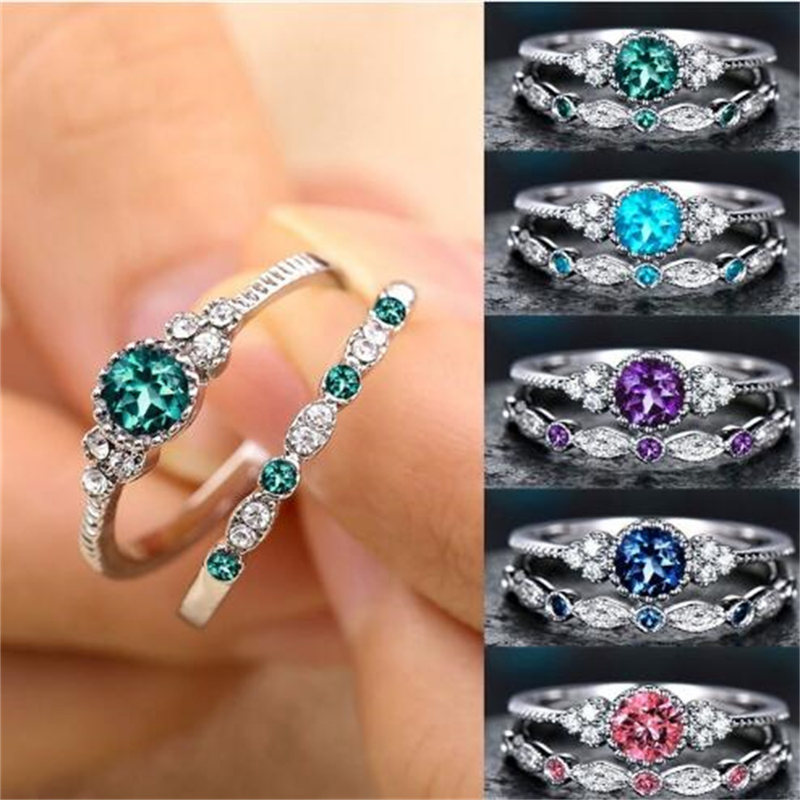 Fashion Classic Ring Green Blue Round Cut to Create Birth Stone Exquisite Slimming Ring Suitable for Women Bride Wedding Jewelry AB1073
Fashion Classic Ring Green Blue Round Cut to Create Birth Stone Exquisite Slimming Ring Suitable for Women Bride Wedding Jewelry AB1073