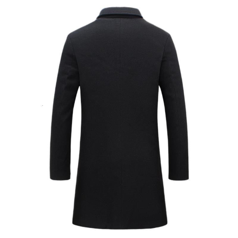 Men's Jackets Fashion Men Wool Blends Mens Casual Business Trench Coat Leisure Overcoat Long Sleeve Solid Color Stylish Formal Coats 221130