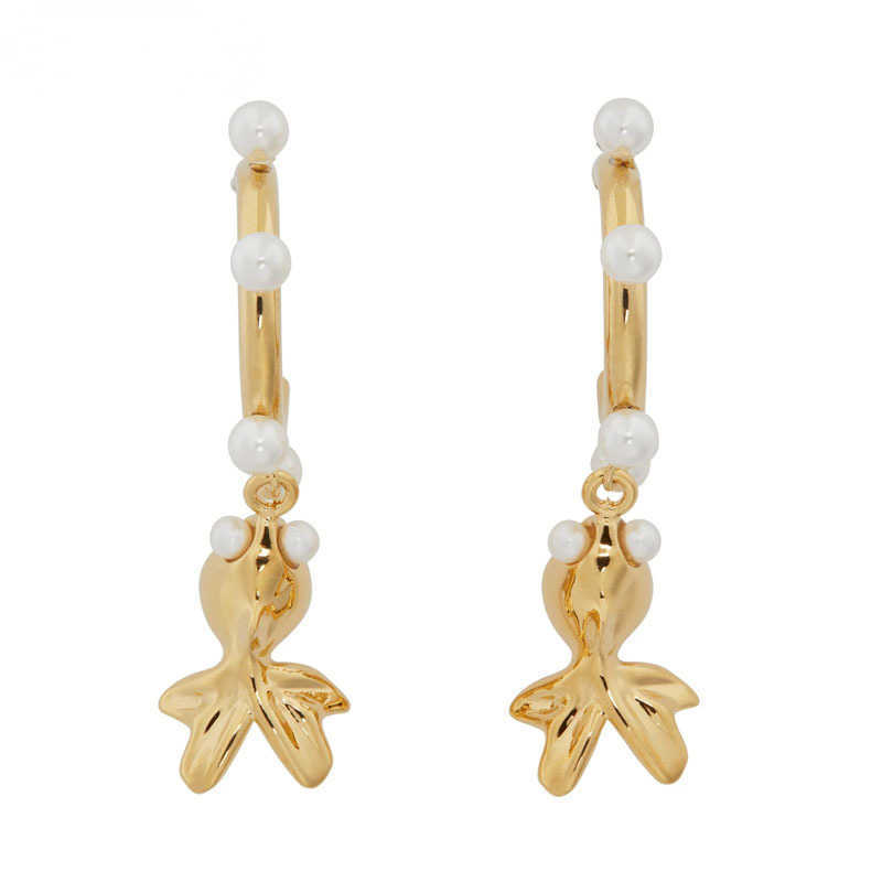 Light luxury exaggerated temperament metal auspicious fish pearl earrings Europe and the United States earrings fashion personality earrings 221201
Light luxury exaggerated temperament metal auspicious fish pearl earrings Europe and the United States earrings fashion personality earrings 221201