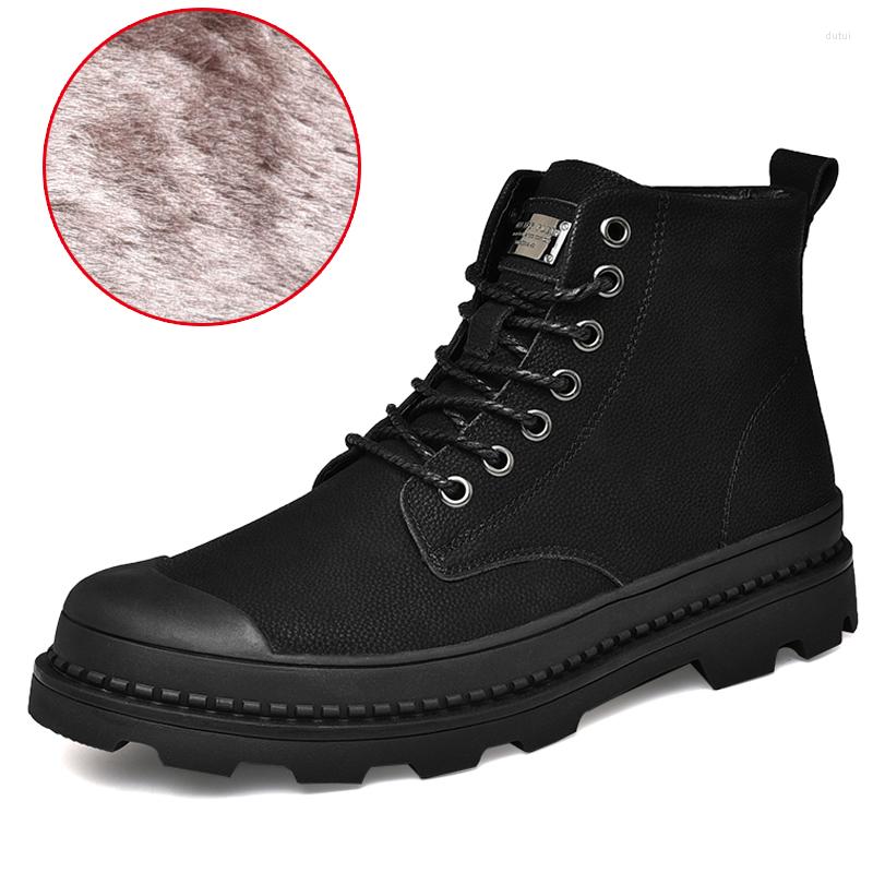 Boots Winter Men Genuine Leather Ankle Black Warm Work Casual Shoes Outdoors Military Fur Snow For
Boots Winter Men Genuine Leather Ankle Black Warm Work Casual Shoes Outdoors Military Fur Snow For