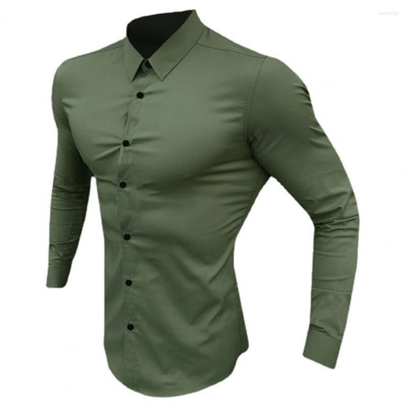 Men's Dress Shirts Men Shirt Autumn Long Sleeve Single-breasted Business Turn-down Collar Solid Color Muscle Man For Office, Black
Men's Dress Shirts Men Shirt Autumn Long Sleeve Single-breasted Business Turn-down Collar Solid Color Muscle Man For Office, Black