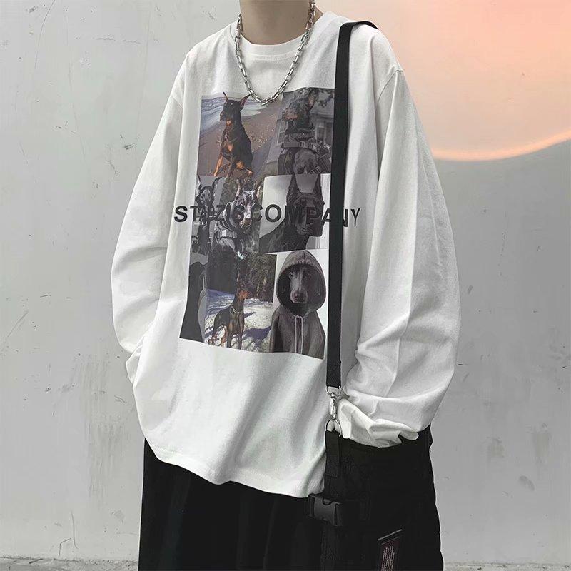Men's T Shirts Autumn Long-sleeved T-shirt Trendy High Street Personality Printed Cartoon Bottoming Shirt Loose And Versatile Casualtop, White
Men's T Shirts Autumn Long-sleeved T-shirt Trendy High Street Personality Printed Cartoon Bottoming Shirt Loose And Versatile Casualtop, White