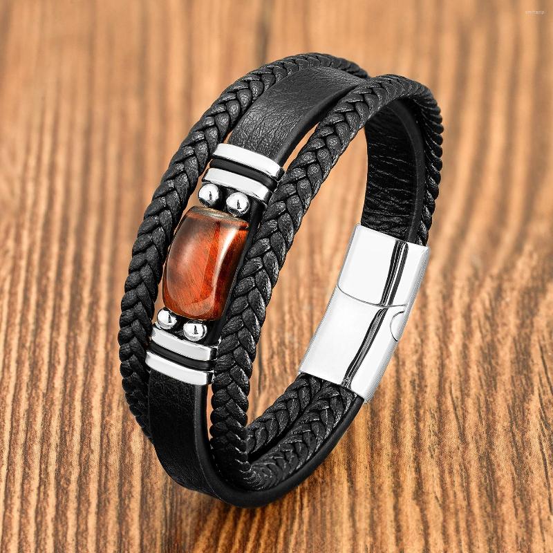 Charm Bracelets Fashion Handmade Men Stainless Steel Metal Accessory Male Women Leather Bracelet Natural Tiger Eye Bangle Jewelry
Charm Bracelets Fashion Handmade Men Stainless Steel Metal Accessory Male Women Leather Bracelet Natural Tiger Eye Bangle Jewelry