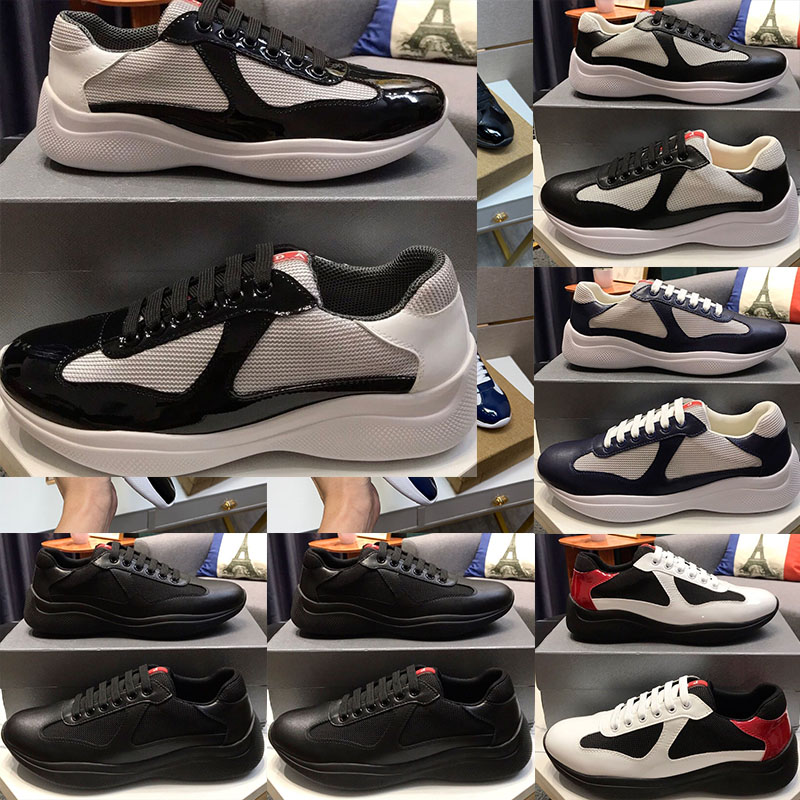 Casual shoes men's America's Cup sneakers patent leather sole designer bag black blue mesh lace nylon outdoor sneakers, Brown
Casual shoes men's America's Cup sneakers patent leather sole designer bag black blue mesh lace nylon outdoor sneakers, Brown