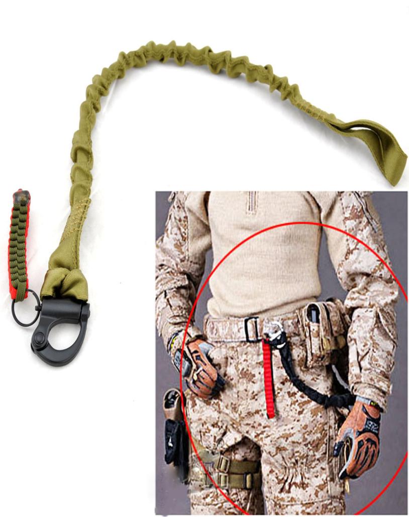 

Tactical Survial Sling Quick Release Strap Safety Lanyard Outdoor Mountaineering Camping Climbing Bungee Nylon buffer rope5412126