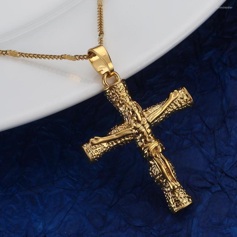 Pendant Necklaces Gold Color Cross Necklace INRI Jesus Crucifix Christianity Trendy Chain Jewely
Pendant Necklaces Gold Color Cross Necklace INRI Jesus Crucifix Christianity Trendy Chain Jewely