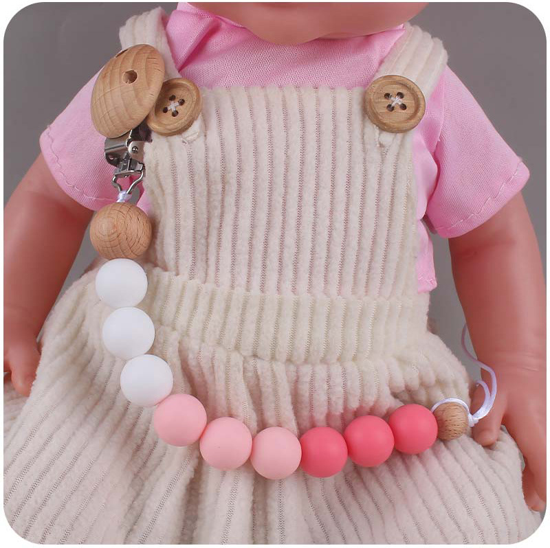 INS baby Safe Health Silicon Beads and Beach Soothers & Teethers Pure Handmade Weaving Teething Training Chain