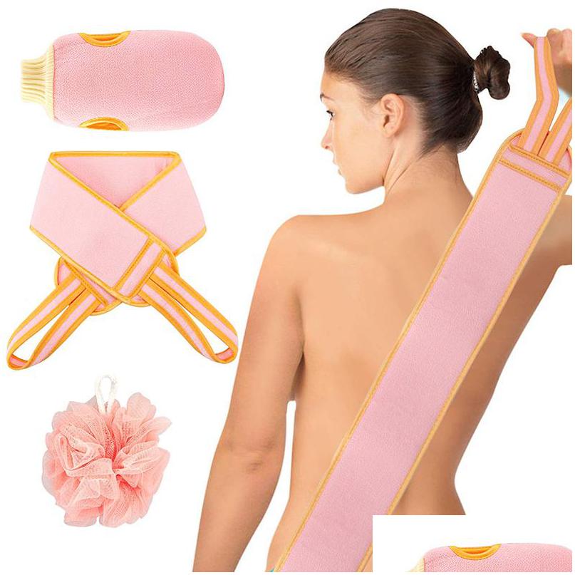 Bath Tools Accessories Dualuse Remove Dead Skin Polyester Pe Bath Ball Roving Fibre Mas Body Exfoliating Mitt Threepiece Set Wh049 Dhgst
Bath Tools Accessories Dualuse Remove Dead Skin Polyester Pe Bath Ball Roving Fibre Mas Body Exfoliating Mitt Threepiece Set Wh049 Dhgst