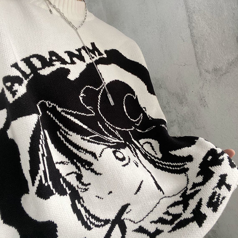 Women's Sweaters Sweater Ladies Oversize Y2k Aesthetic Tops Pullovers Anime Goth Korean Fashion Long Sleeve YCOA Winter Gothic Clothes 221201